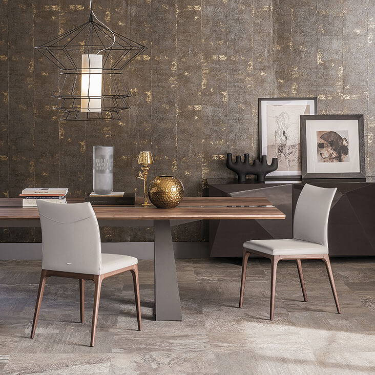 Стул без подлокотников Arcadia Oyster/Canaletto — Cattelan Italia, кожа