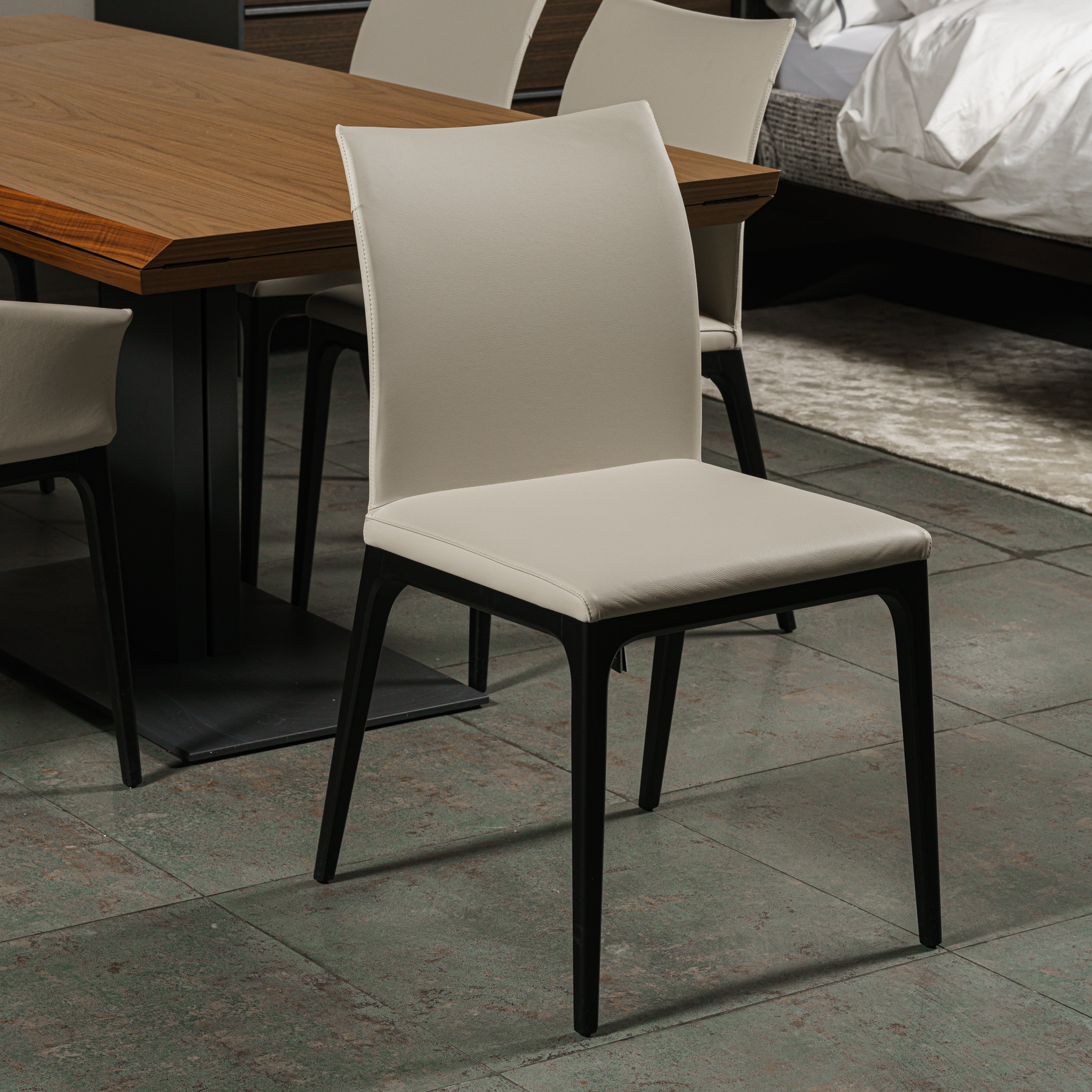 Стул без подлокотников Arcadia pelle 948 lino/nero — Cattelan Italia, кожа, фото 3
