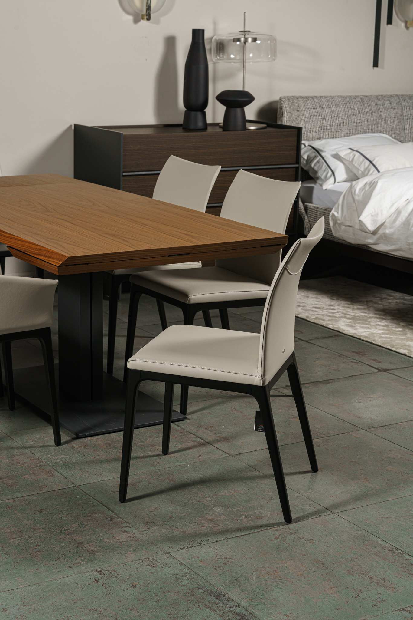 Стул без подлокотников Arcadia pelle 948 lino/nero — Cattelan Italia, кожа, фото 5