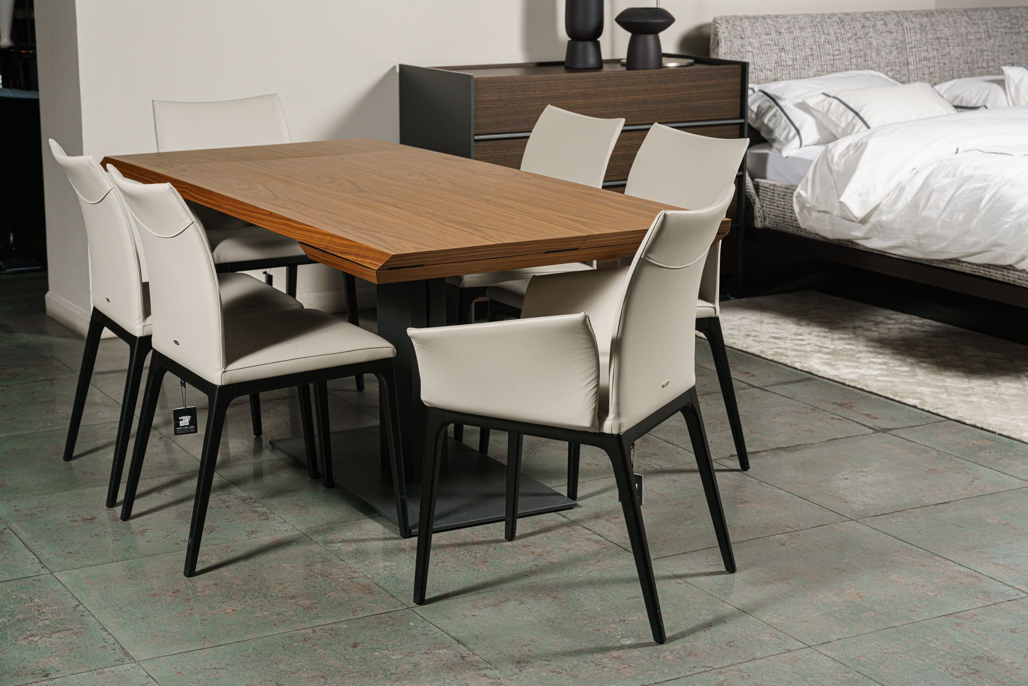 Стул с подлокотниками Arcadia pelle 948 lino/nero — Cattelan Italia, кожа, фото 6