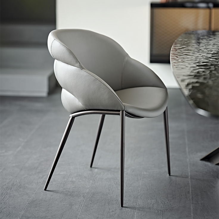 Стул Camilla ML — Cattelan Italia, кожа, фото 5