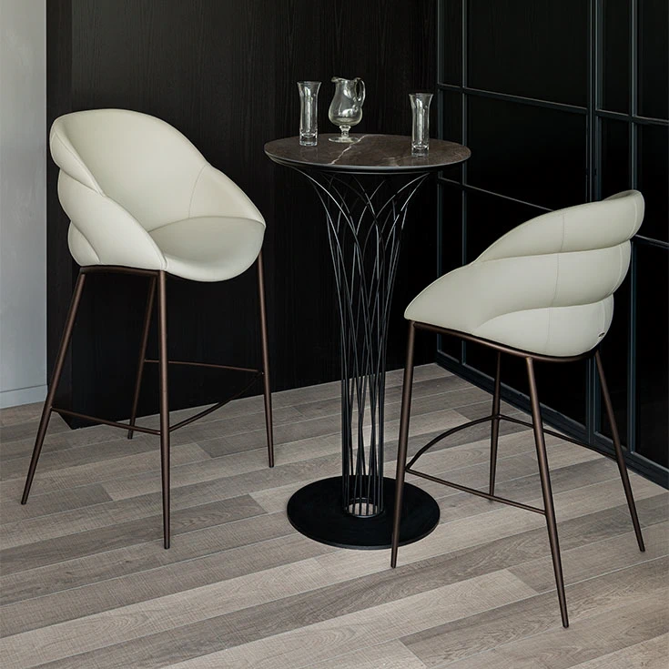 Барный стул Camilla — Cattelan Italia, кожа, фото 2