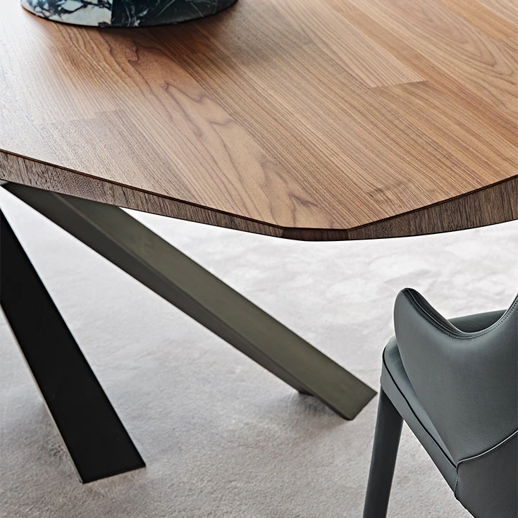 Каркас и наполнение: дерево, металл. Современный дизайн Стол Lancer Wood — Cattelan Italia, дерево, фото 3