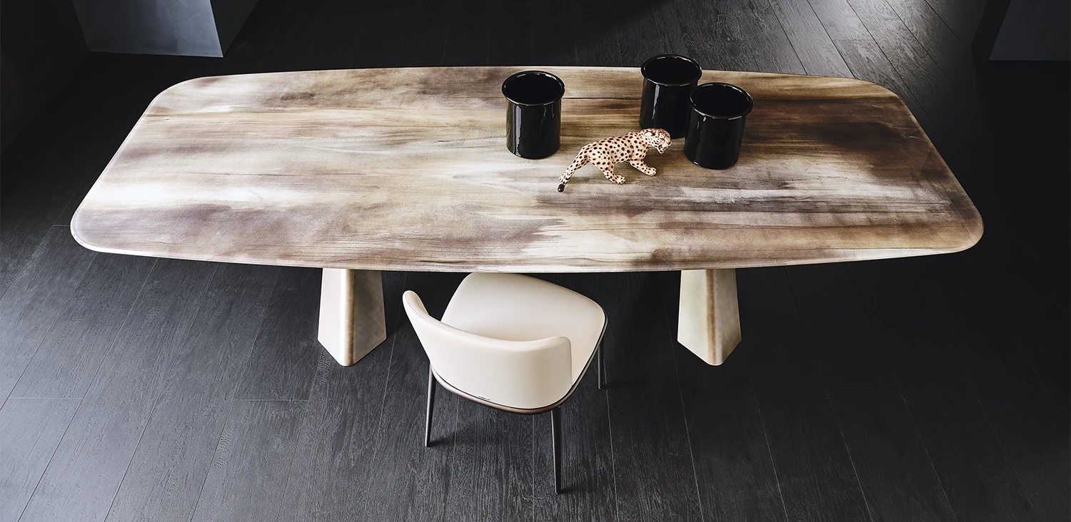Стол Mad Max Wood /Crystalart /Keramik Premium — Cattelan Italia, стекло, фото 6