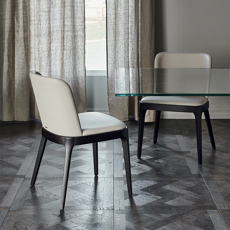 Стул Magda A frassino nero/pelle 993 Artico — Cattelan Italia, кожа