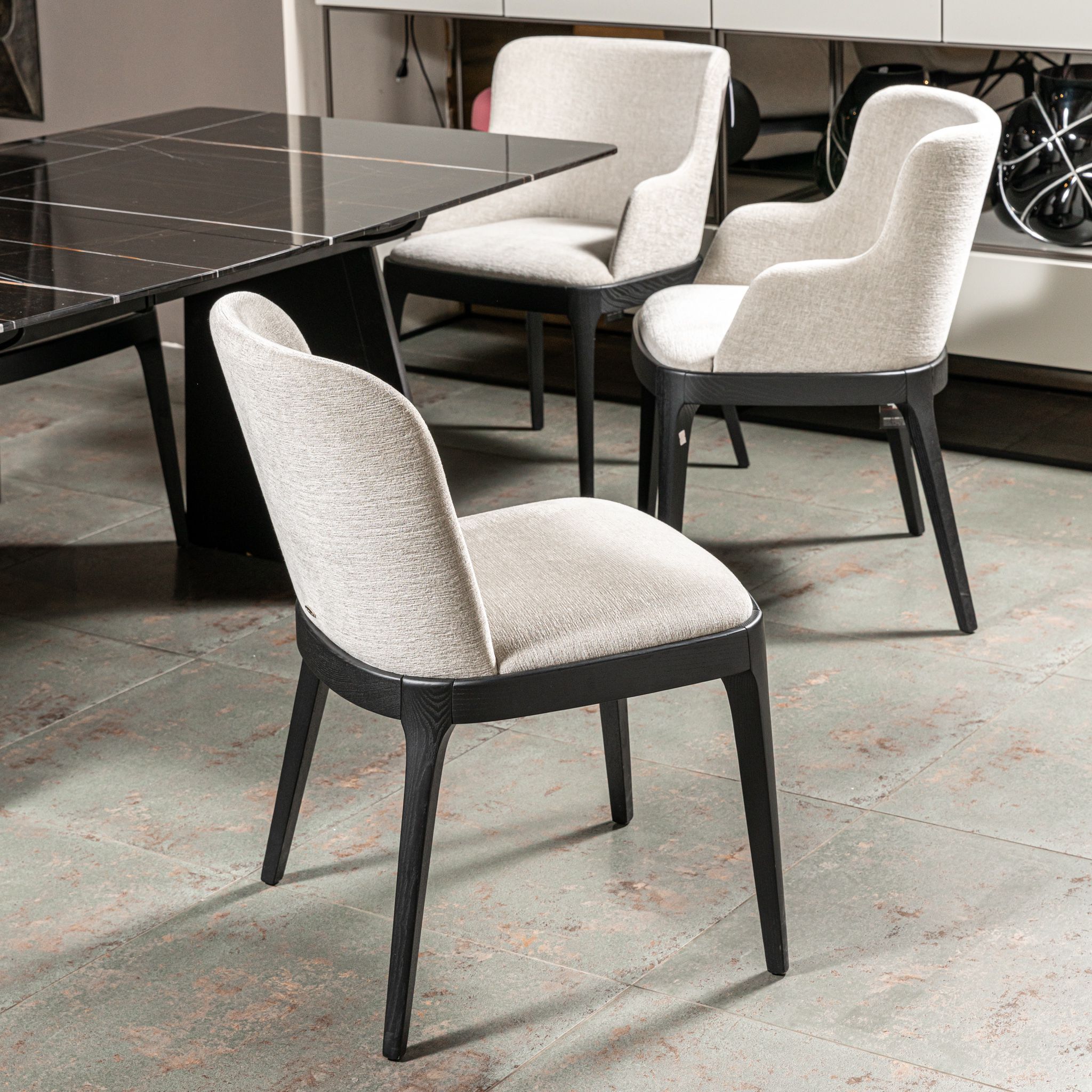 Стул Magda A frassino nero/tessuto B530 — Cattelan Italia, кожа, фото 2