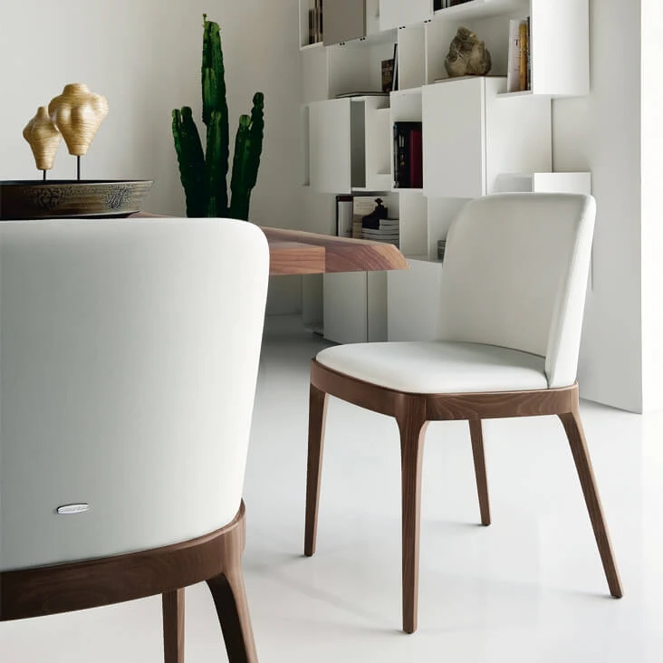 Стул Magda A noce canaletto/tess. B222 — Cattelan Italia, кожа