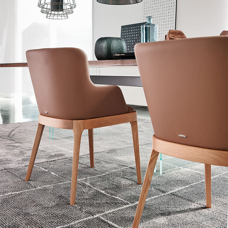 Стул Magda B Cognac — Cattelan Italia, кожа