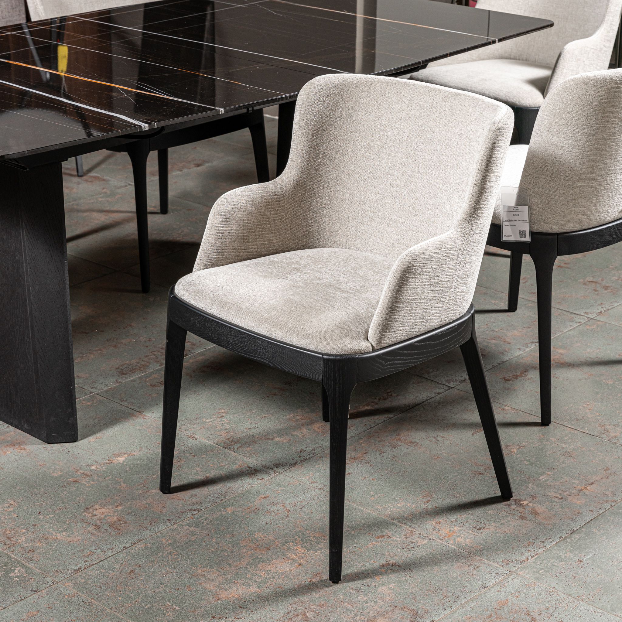 Стул Magda B frassino nero/tessuto B530 — Cattelan Italia, кожа, фото 2