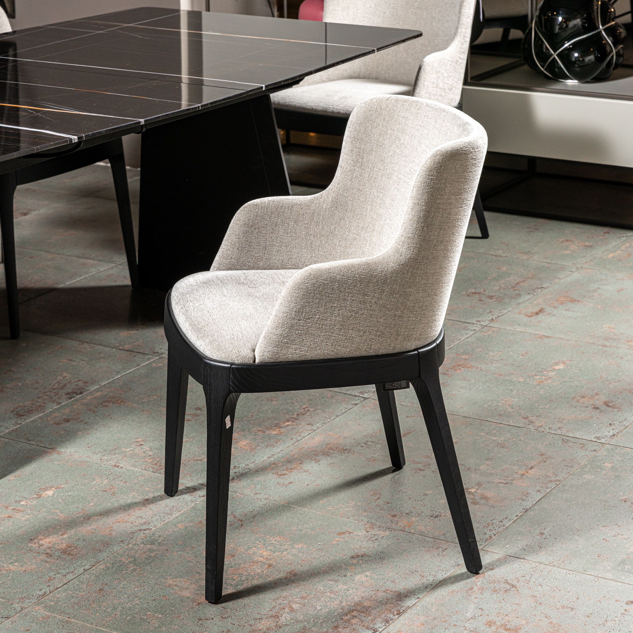 Стул Magda B frassino nero/tessuto B530 — Cattelan Italia, кожа, фото 3