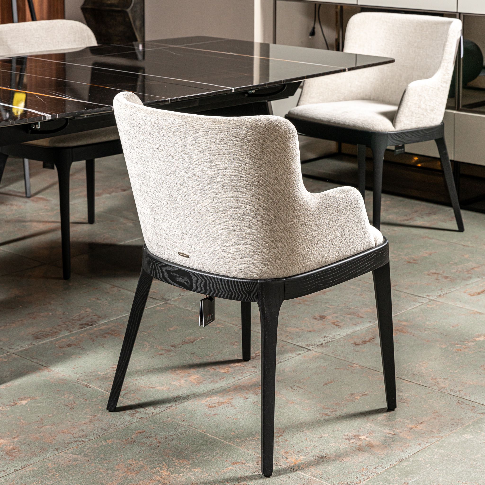 Стул Magda B frassino nero/tessuto B530 — Cattelan Italia, кожа, фото 4