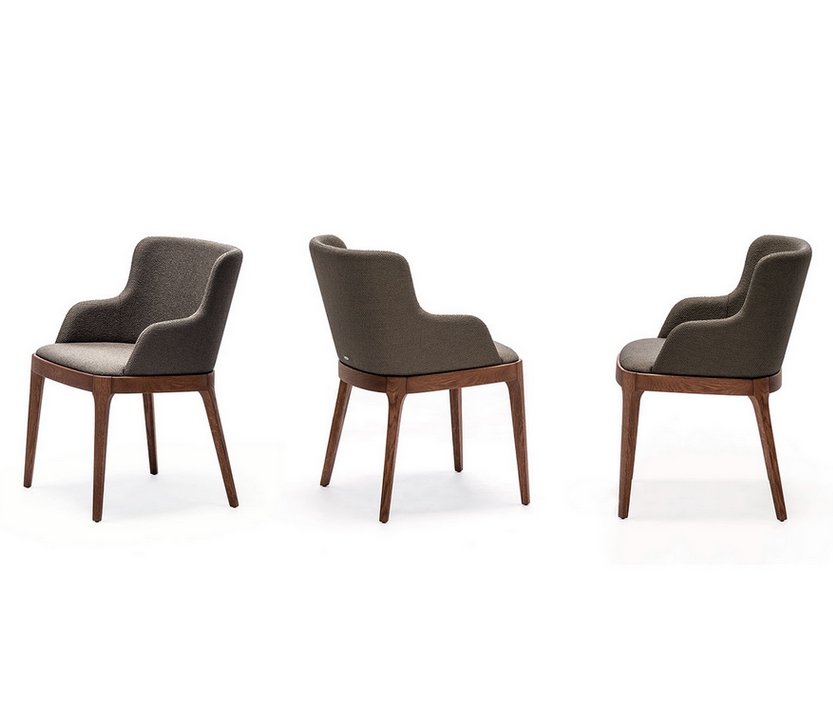 Стул Magda B noce Canaletto / tessuto B222 — Cattelan Italia, кожа