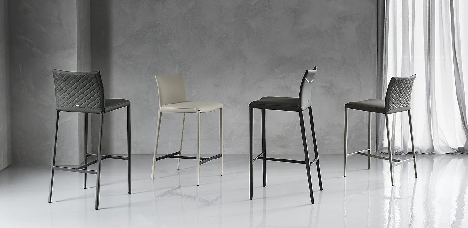 Барный стул Norma /Ml /Couture /Couture — Cattelan Italia, нубук, фото 4