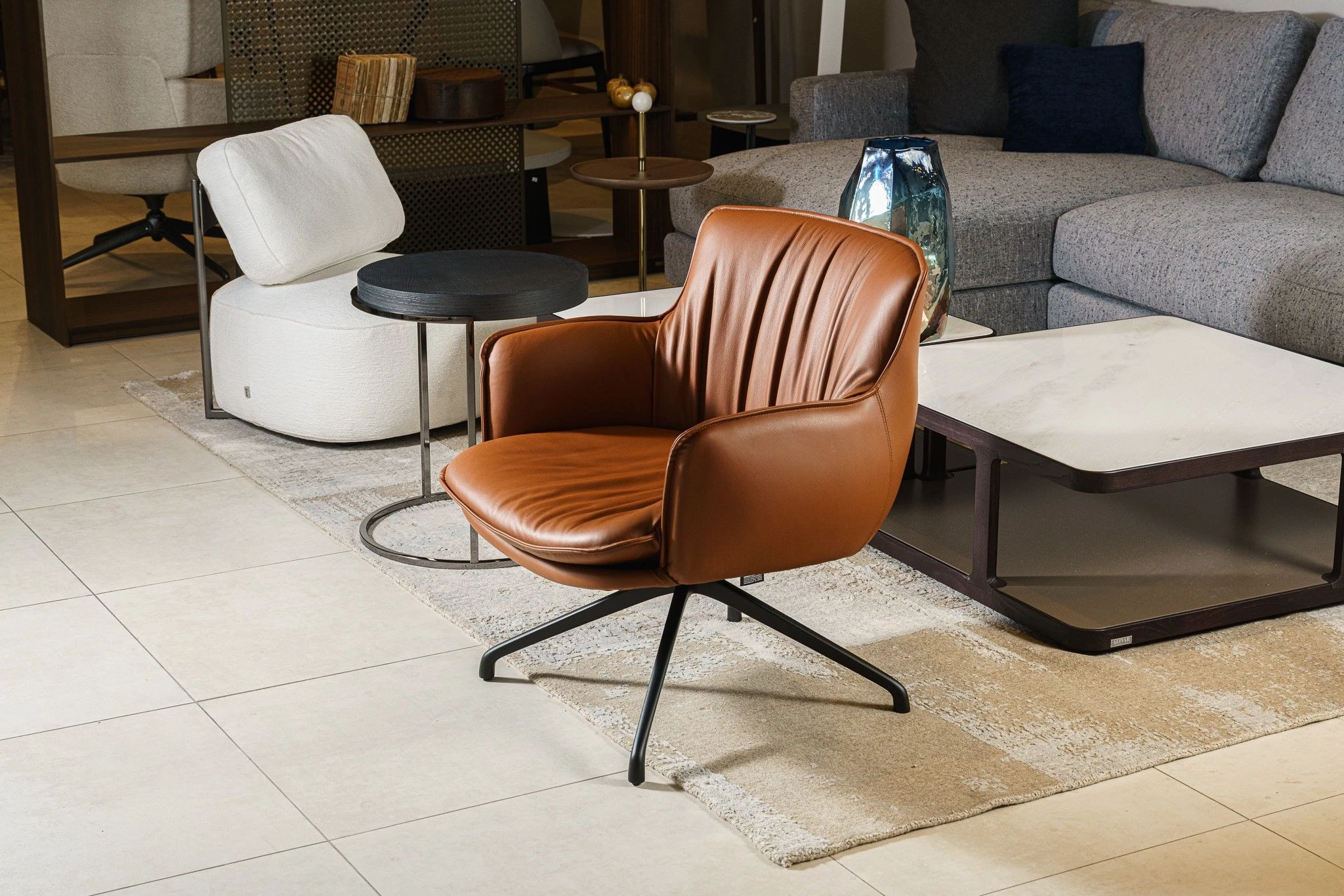 Кресло Rhonda Lounge B38 Barrique — Cattelan Italia, кожа, фото 6