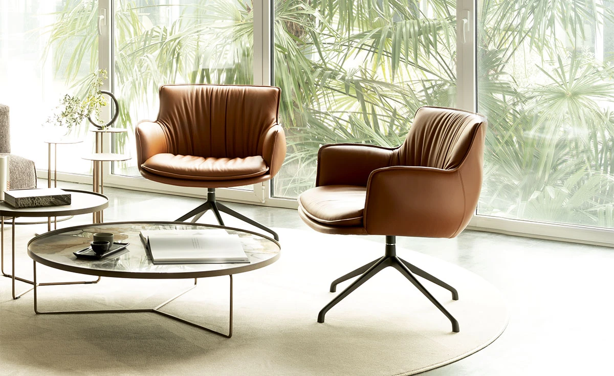 Кресло Rhonda Lounge — Cattelan Italia, кожа, фото 5