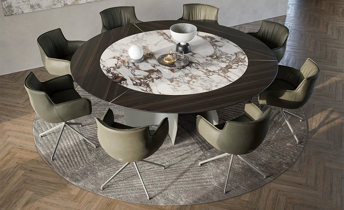 Стол Senator Ker-Wood Round — Cattelan Italia, керамика, фото 2