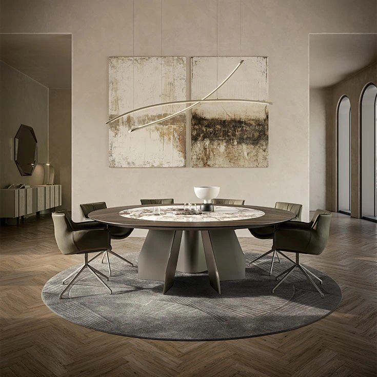 Стол Senator Ker-Wood Round — Cattelan Italia, керамика, фото 3
