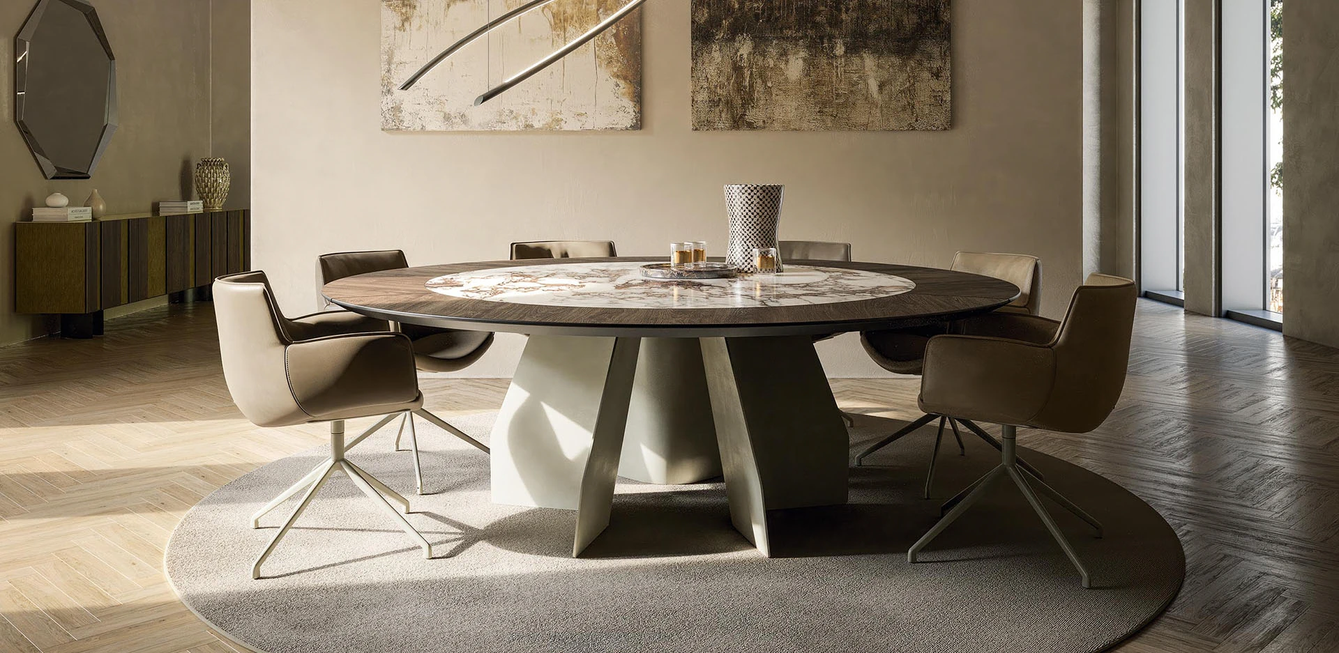 Стол Senator Round — Cattelan Italia, дерево, фото 3