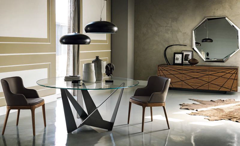 Стол Skorpio Ker-Wood Round — Cattelan Italia, стекло, фото 4