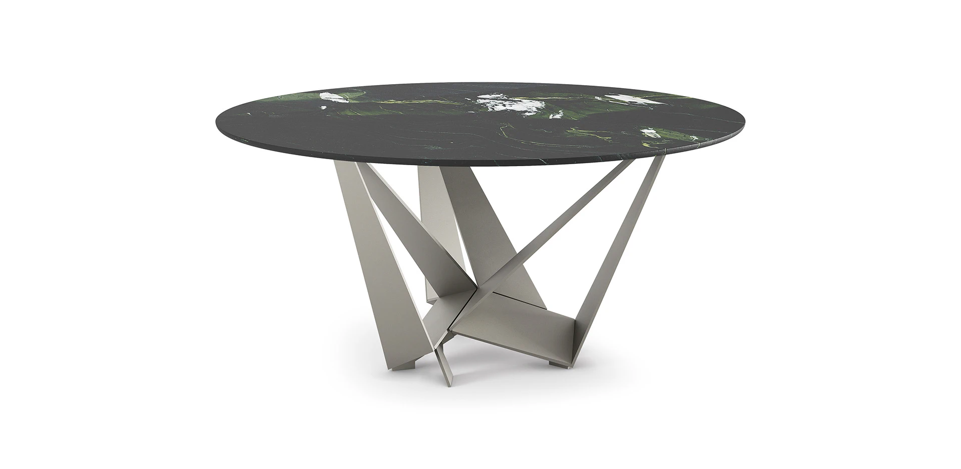 Каркас и наполнение: металл. Современный дизайн Стол Skorpio Marble Round — Cattelan Italia, мрамор, фото 2