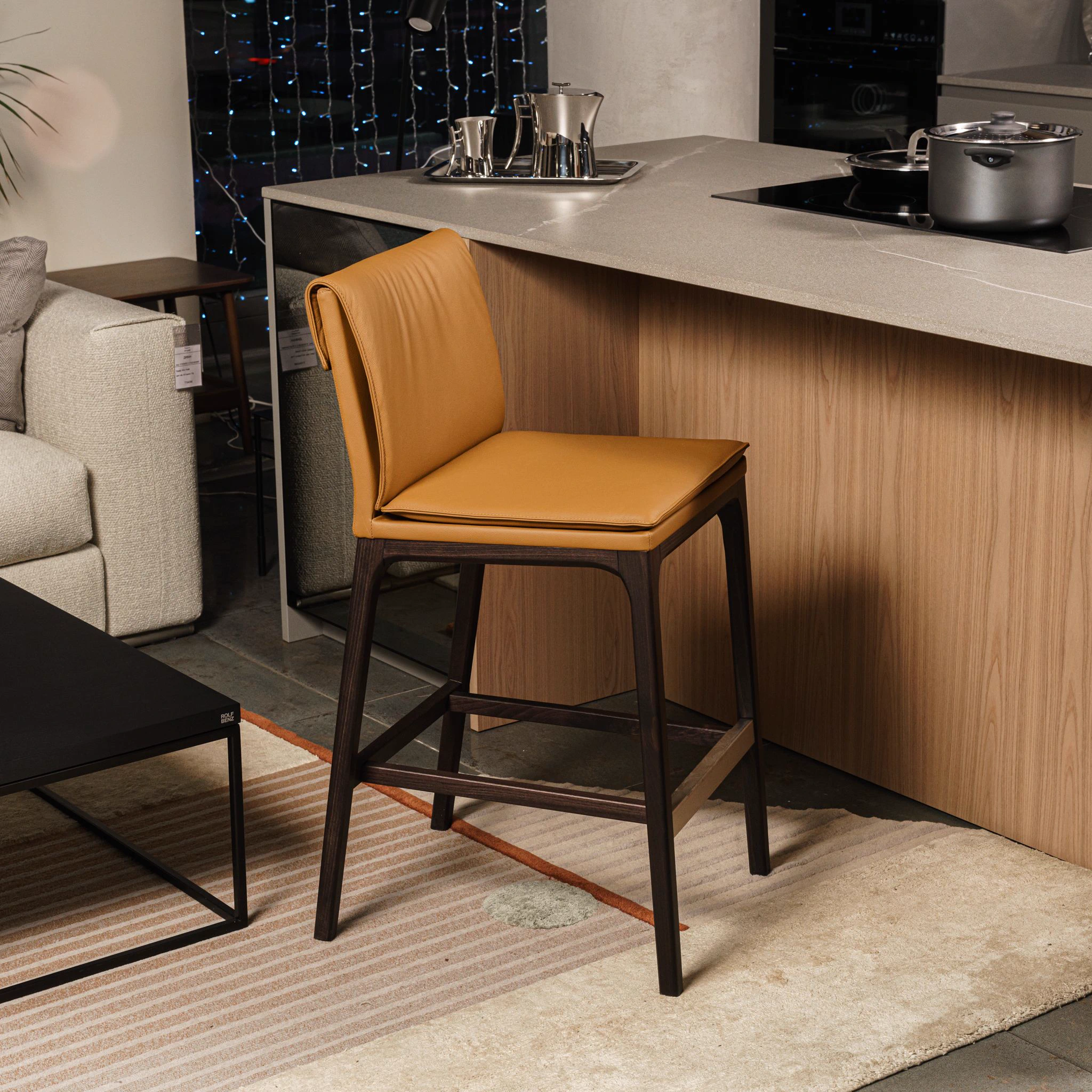 Барный стул Sofia Pelle 982 cognac — Cattelan Italia, нубук, фото 4