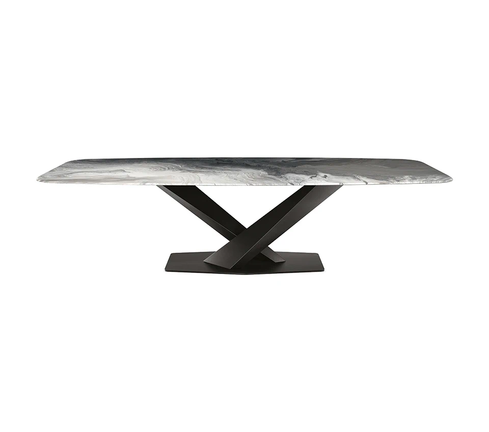 Стол Stratos Crystalart — Cattelan Italia, металл, фото 2