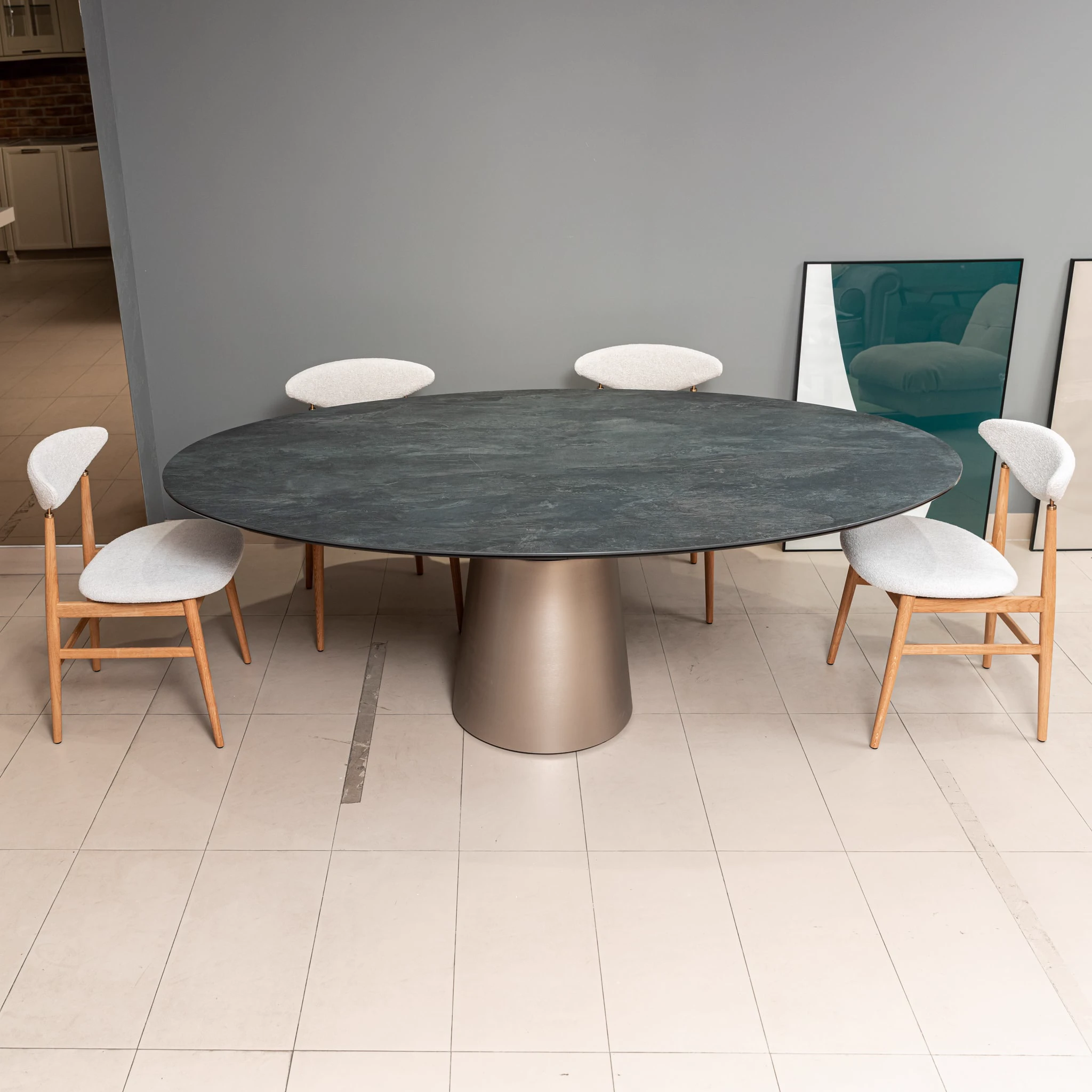 Современный дизайн Стол Yoda Keramik Oval — Cattelan Italia, фото 3
