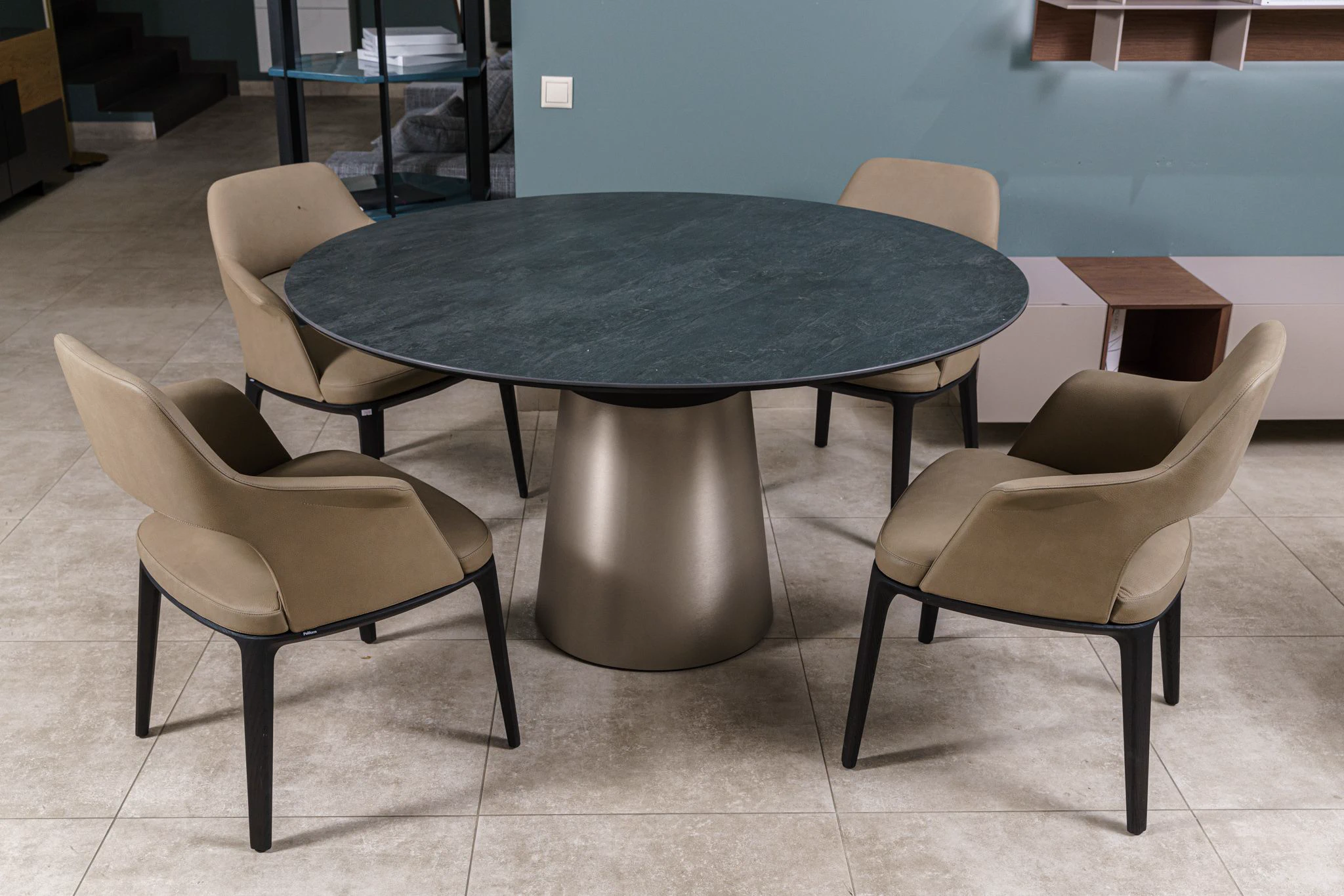 Стол Yoda Keramik Round Ardesia — Cattelan Italia, керамика, фото 2