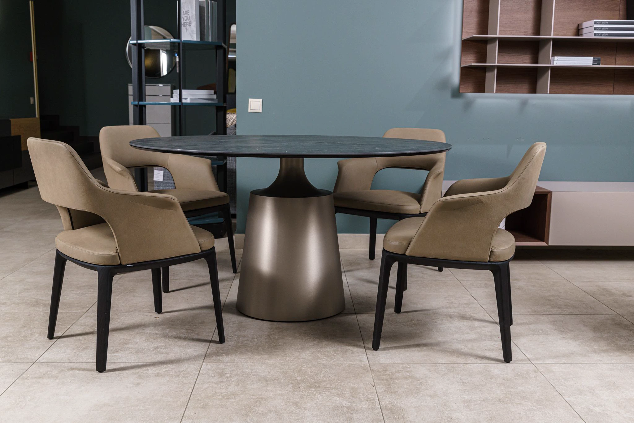 Стол Yoda Keramik Round Ardesia — Cattelan Italia, керамика, фото 4