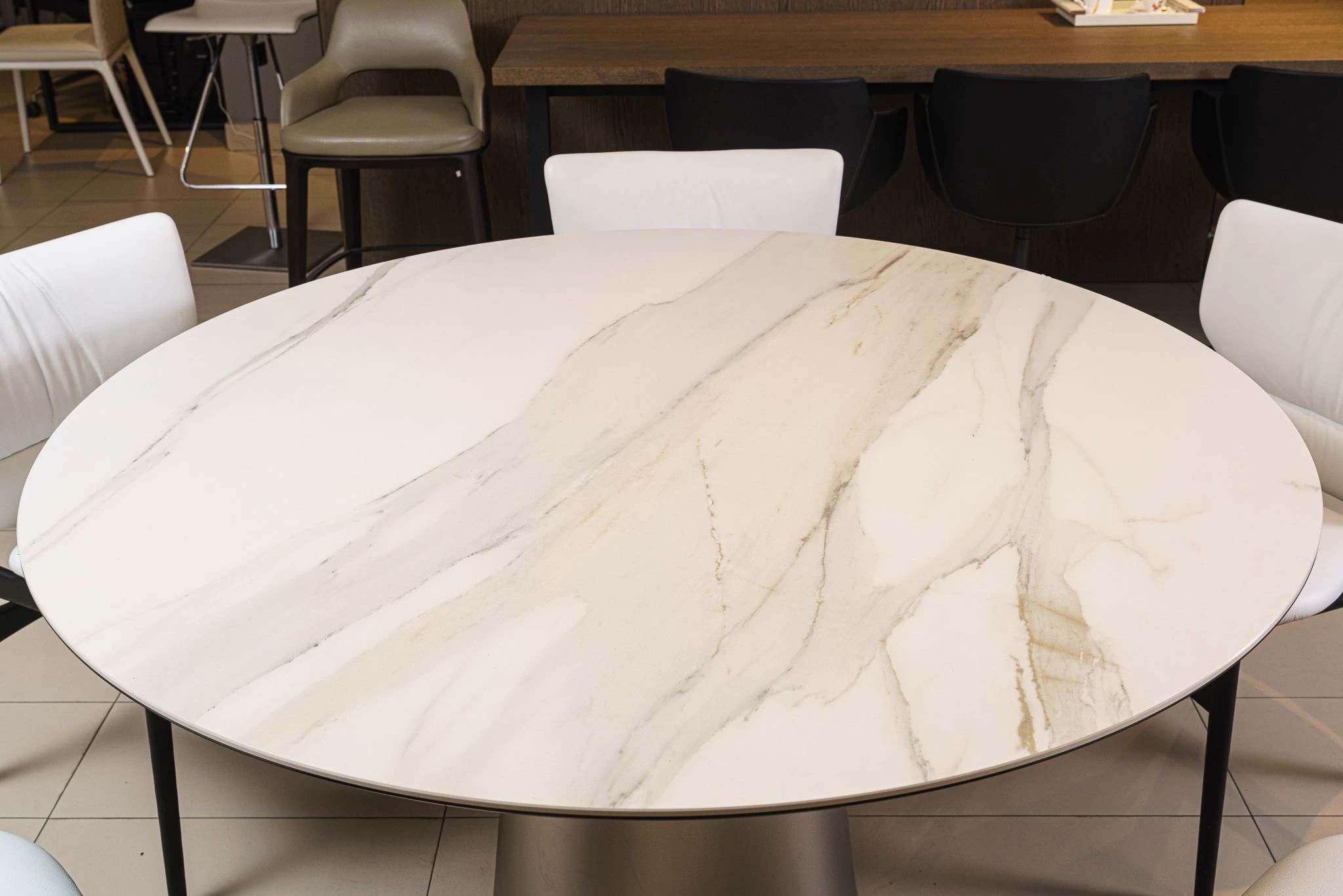 Стол Yoda Keramik Round KM05 Golden — Cattelan Italia, стекло, фото 3