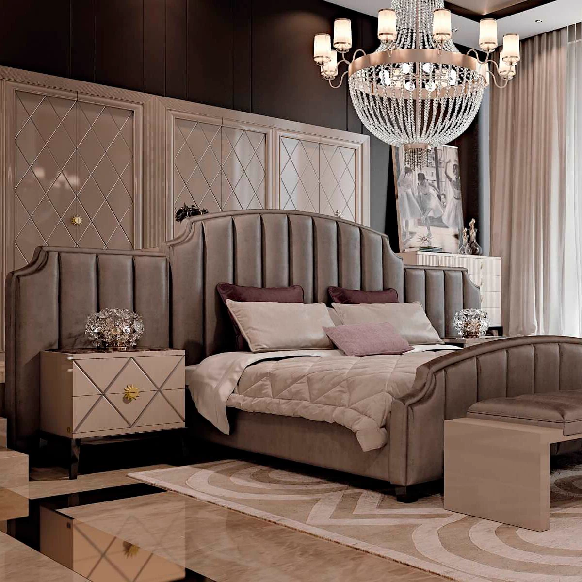 Кровать Sidney — Cavio Casa, текстиль