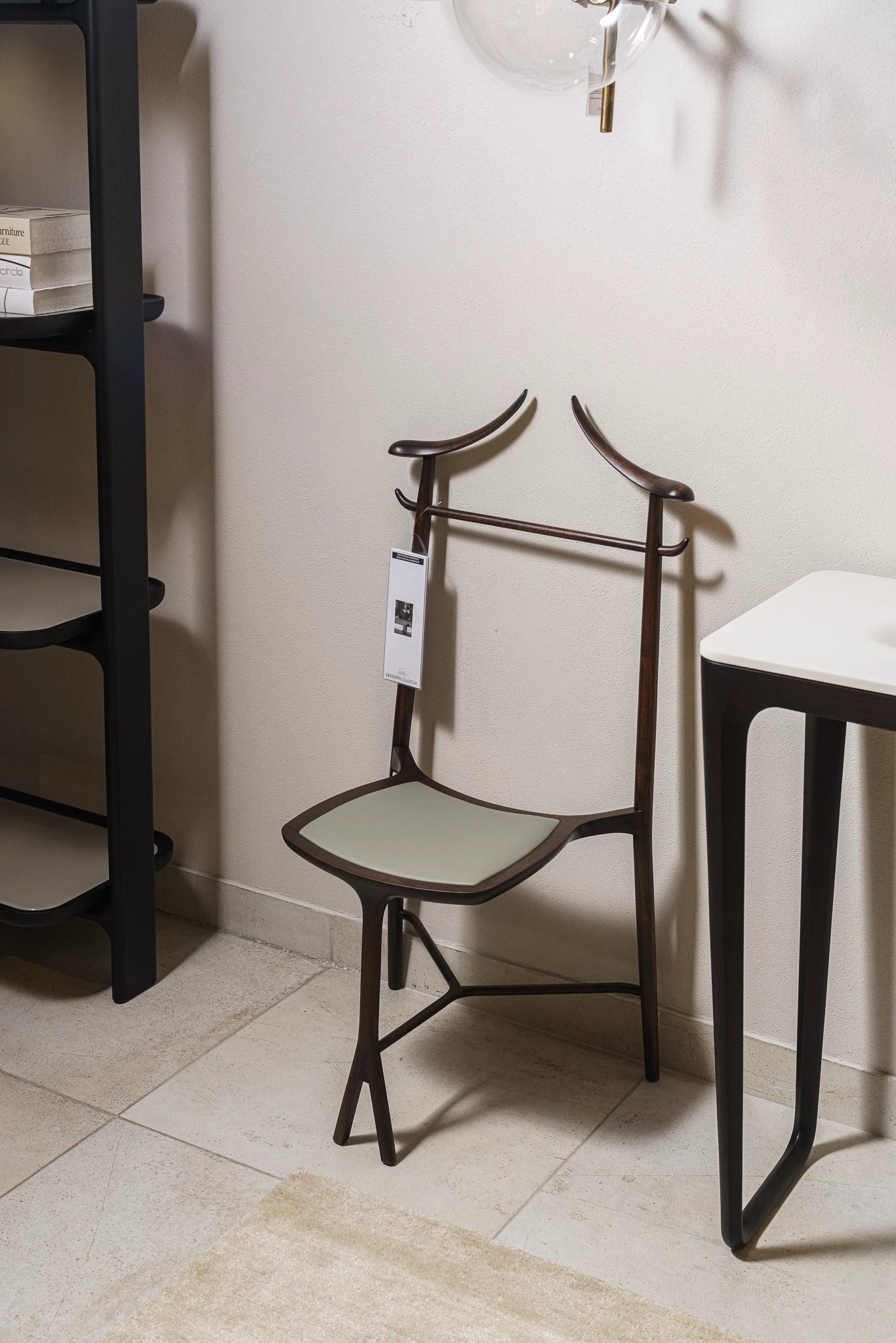 Стул Chambre Close Walnut St.Moka — Ceccotti, кожа, фото 2
