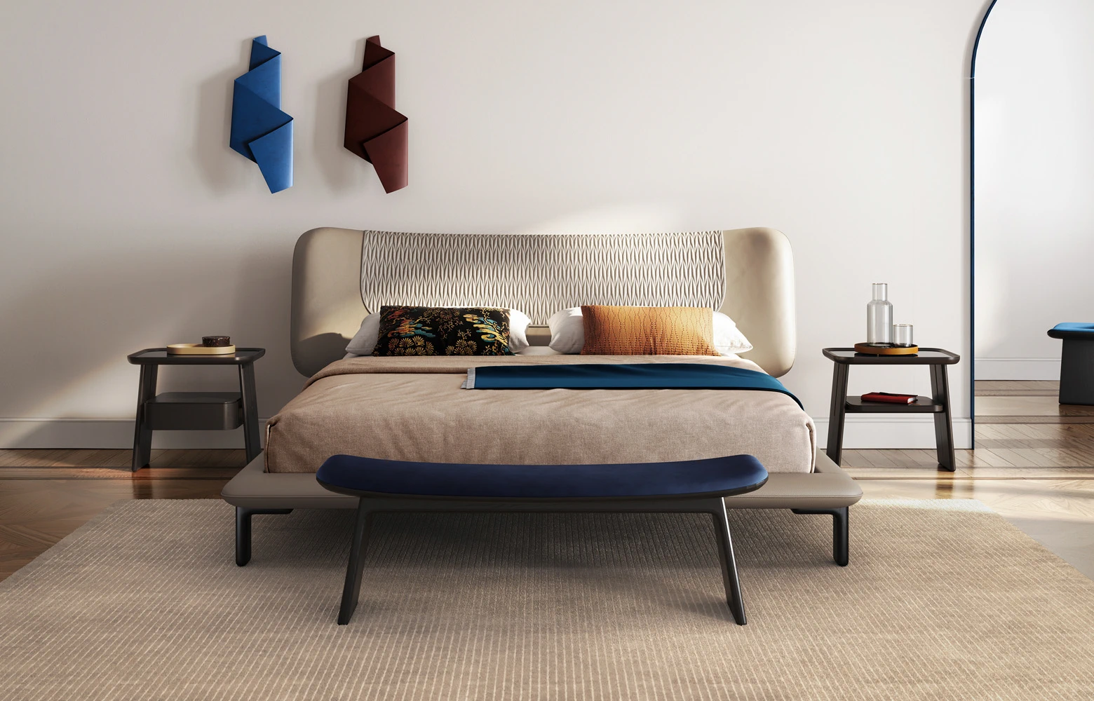 Кровать DUO Bed — Ceccotti, кожа, фото 5