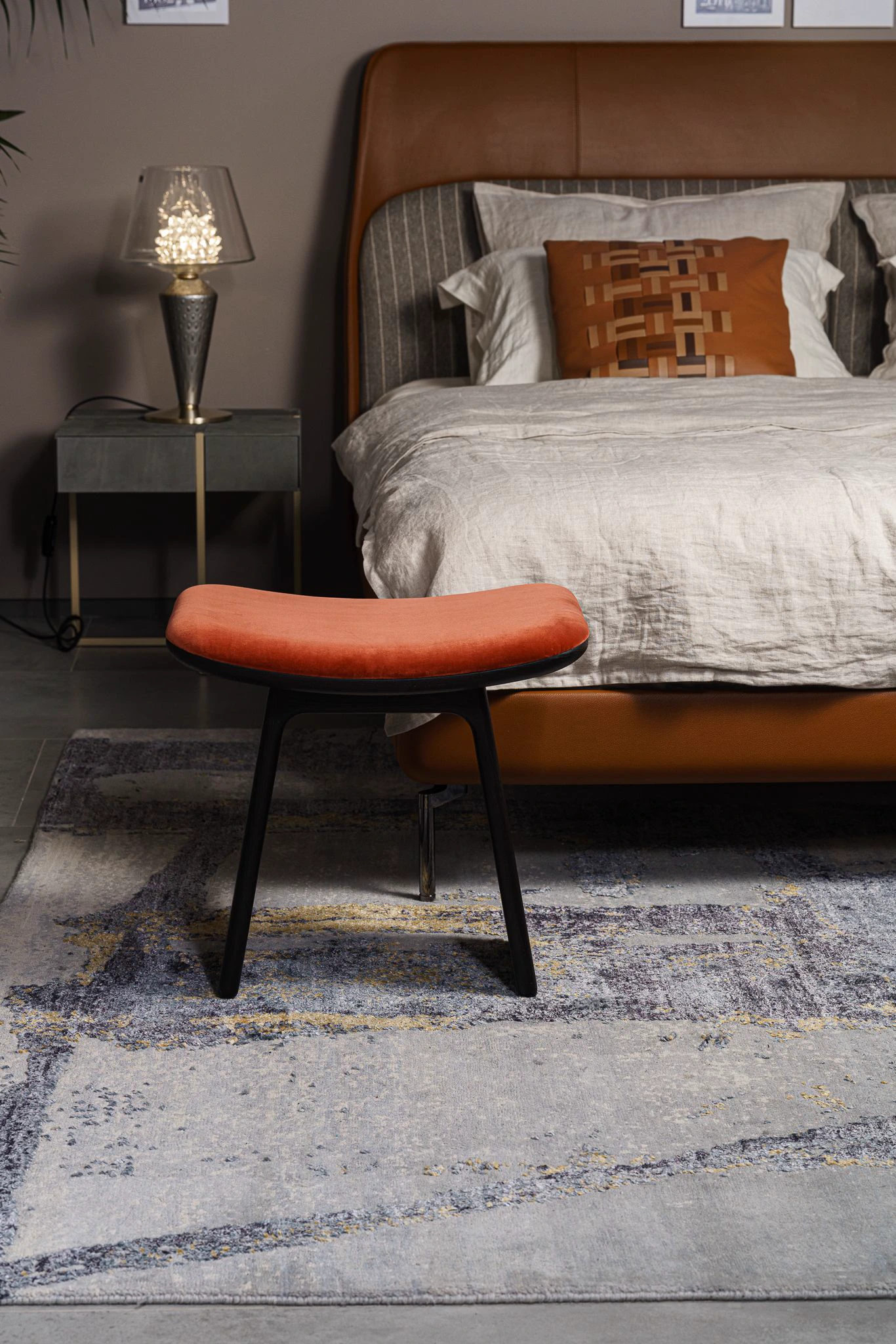 Пуф Duo Frassino wenge / Amazonie 025 — Ceccotti, ткань, фото 3