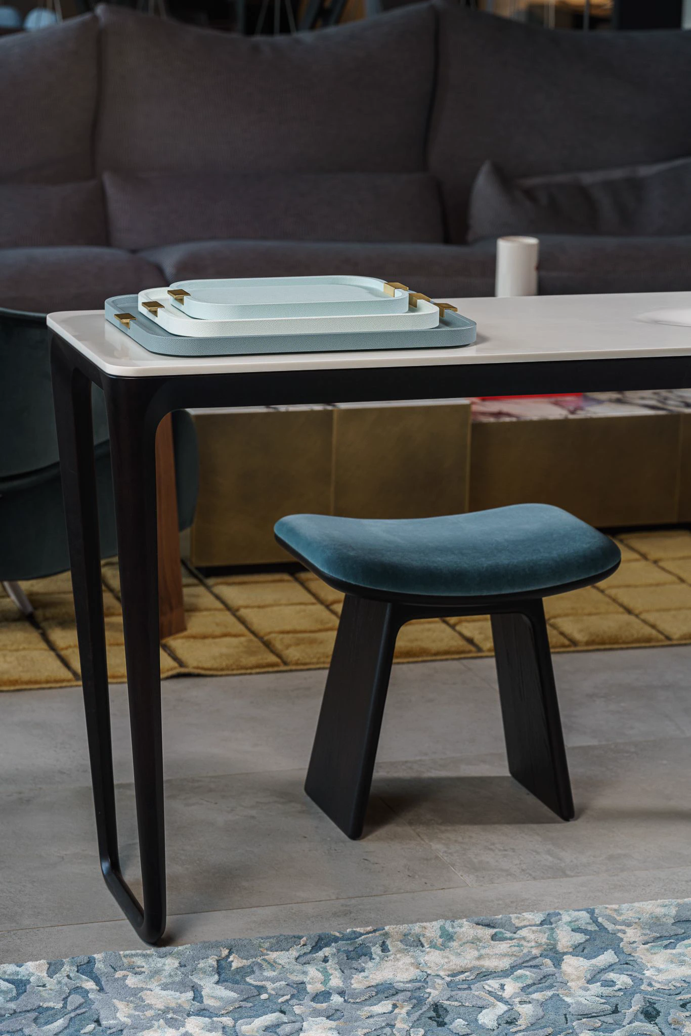 Пуф Duo Frassino wenge / Amazonie 042 — Ceccotti, ткань, фото 5
