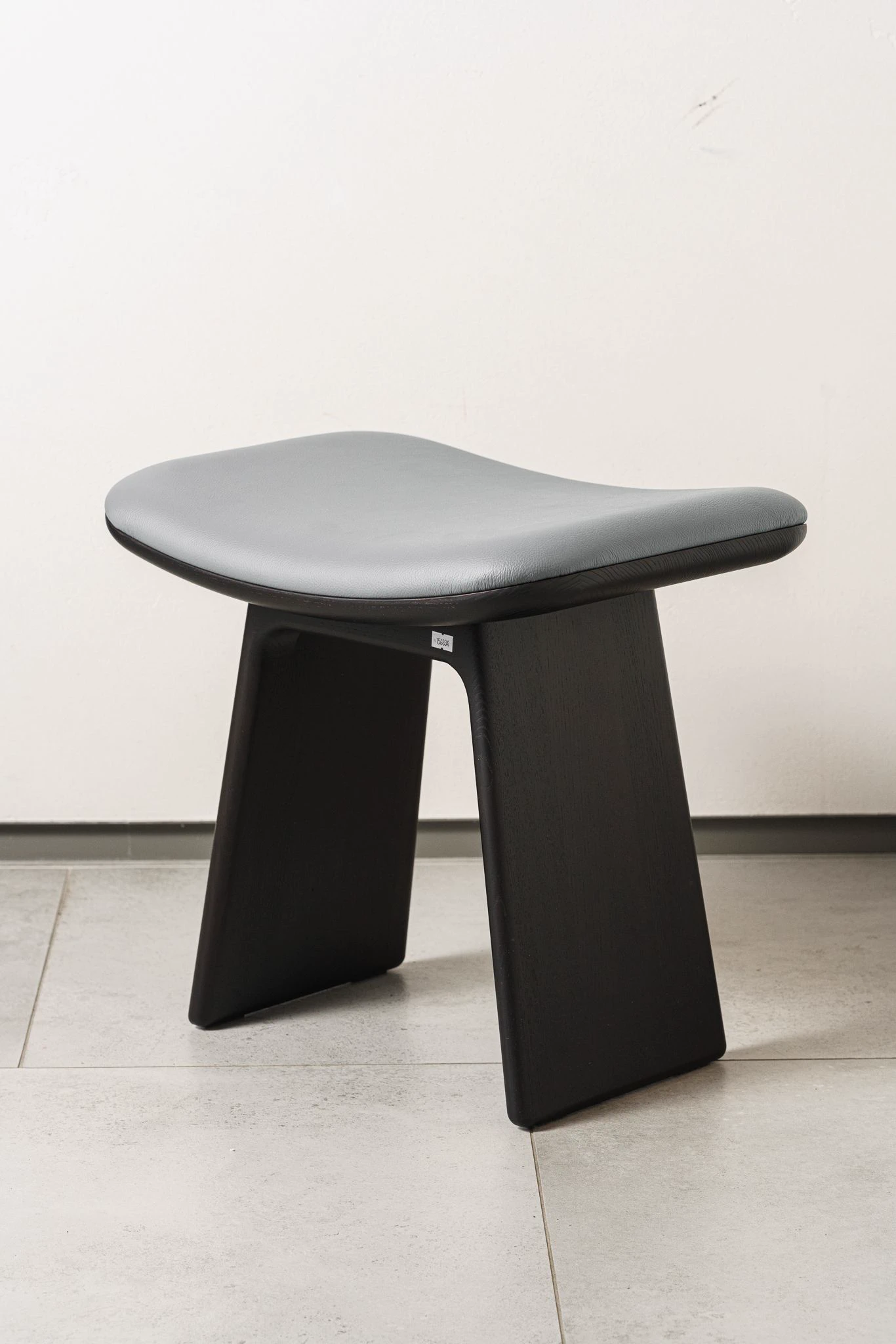 Пуф Duo Frassino wenge / Fr.wenge/ Pelle Steel Blue — Ceccotti, ткань, фото 2