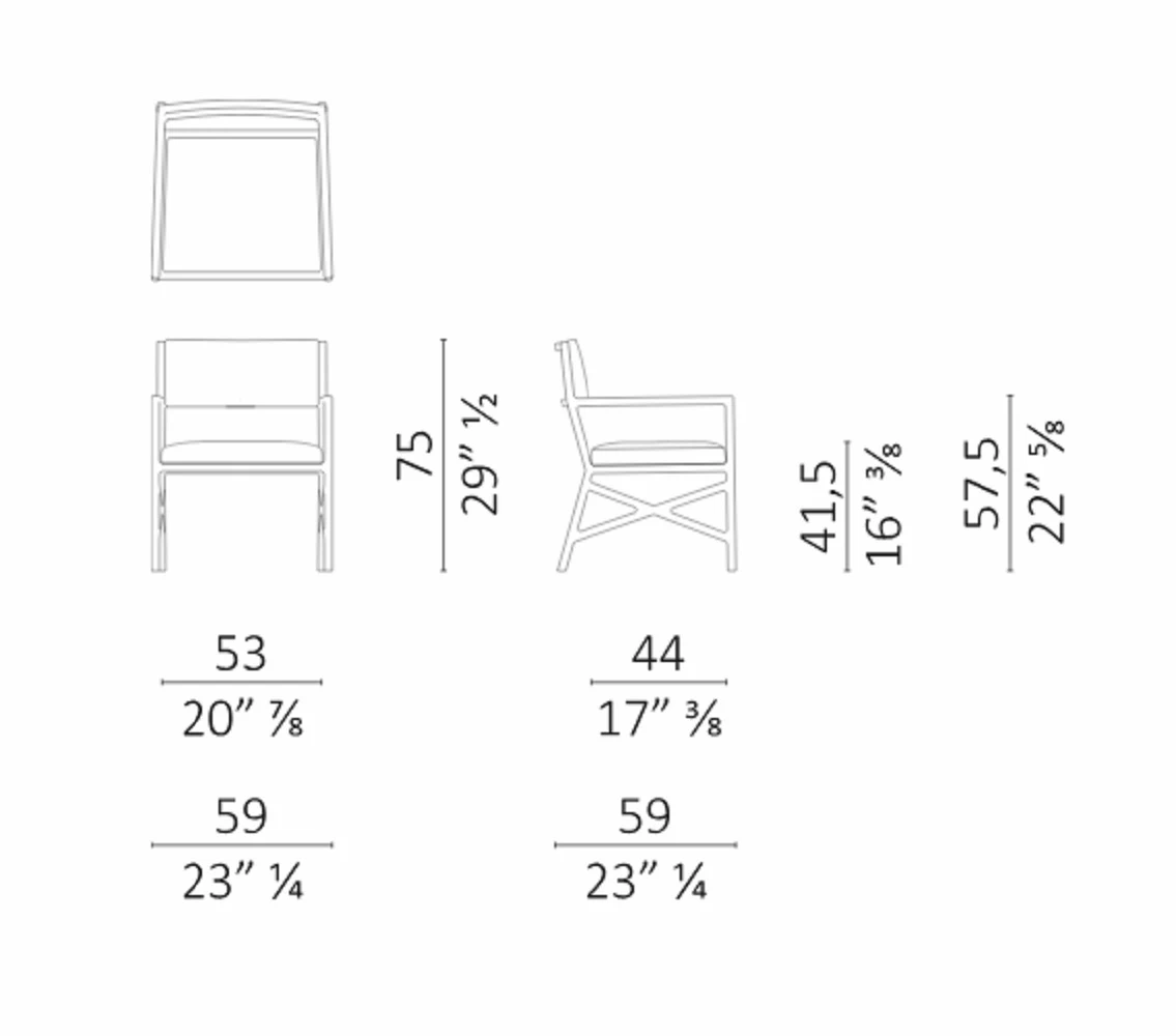 Стул с подлокотниками Teahouse Chair — Ceccotti, кожа, фото 6
