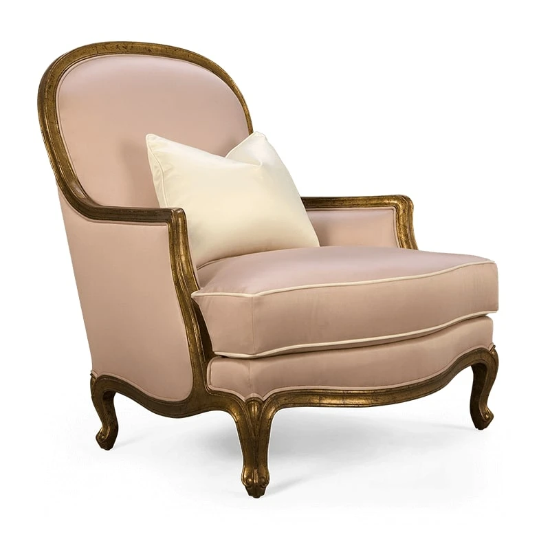 Каркас и наполнение: дерево, перо. Стиль ар-деко Кресло Champagne Bergere — Christopher Guy, текстиль, фото 2