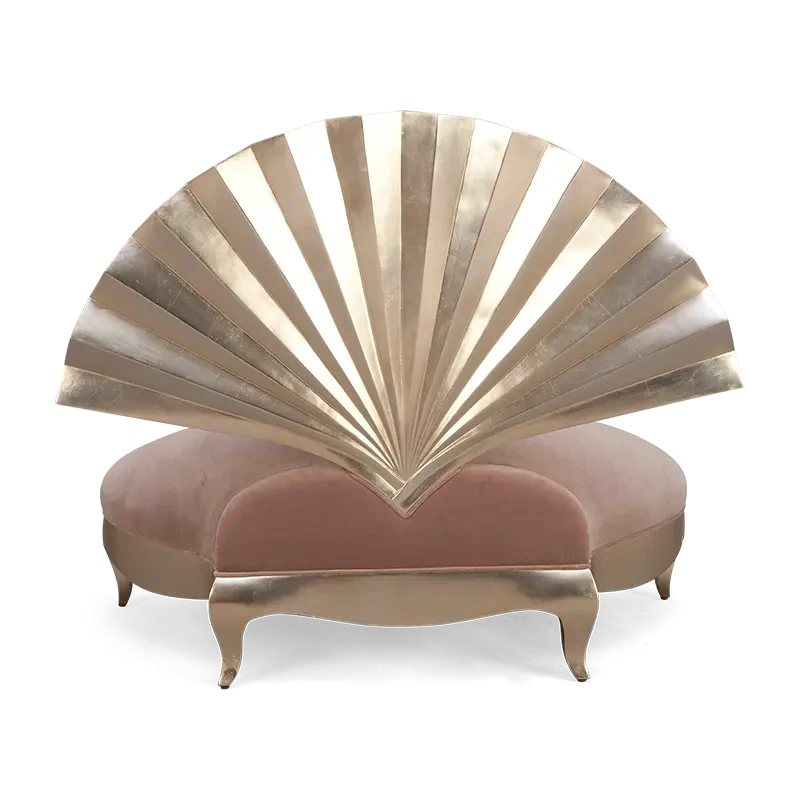 Банкетка Le Fan Plisse — Christopher Guy, текстиль, фото 5