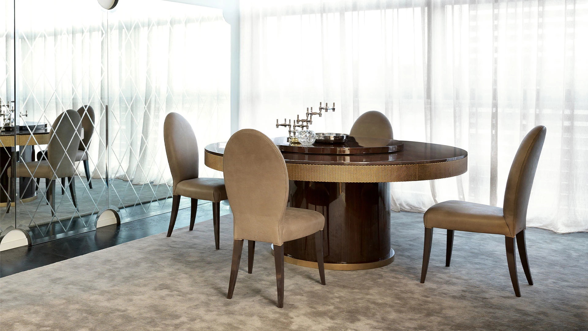 Стол Karma Round Table — Daytona, латунь, фото 4