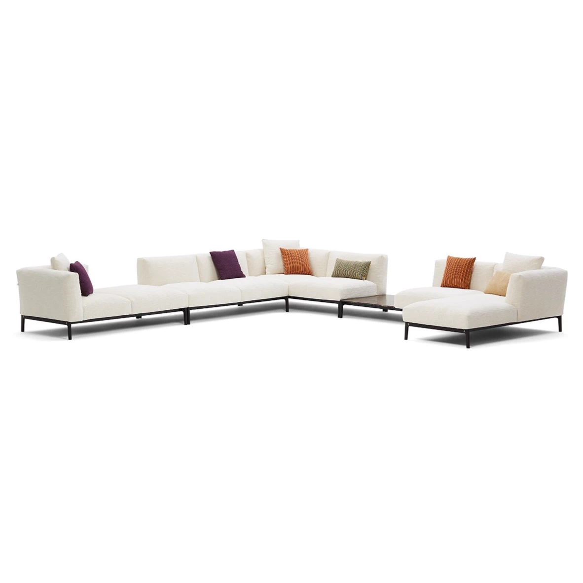 Каркас и наполнение: сталь. Современный дизайн Диван Everyday Life Modular Sofa — De Padova, кожа