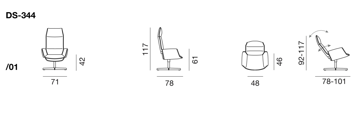 Кресло DS-344 — de Sede, кожа, фото 5