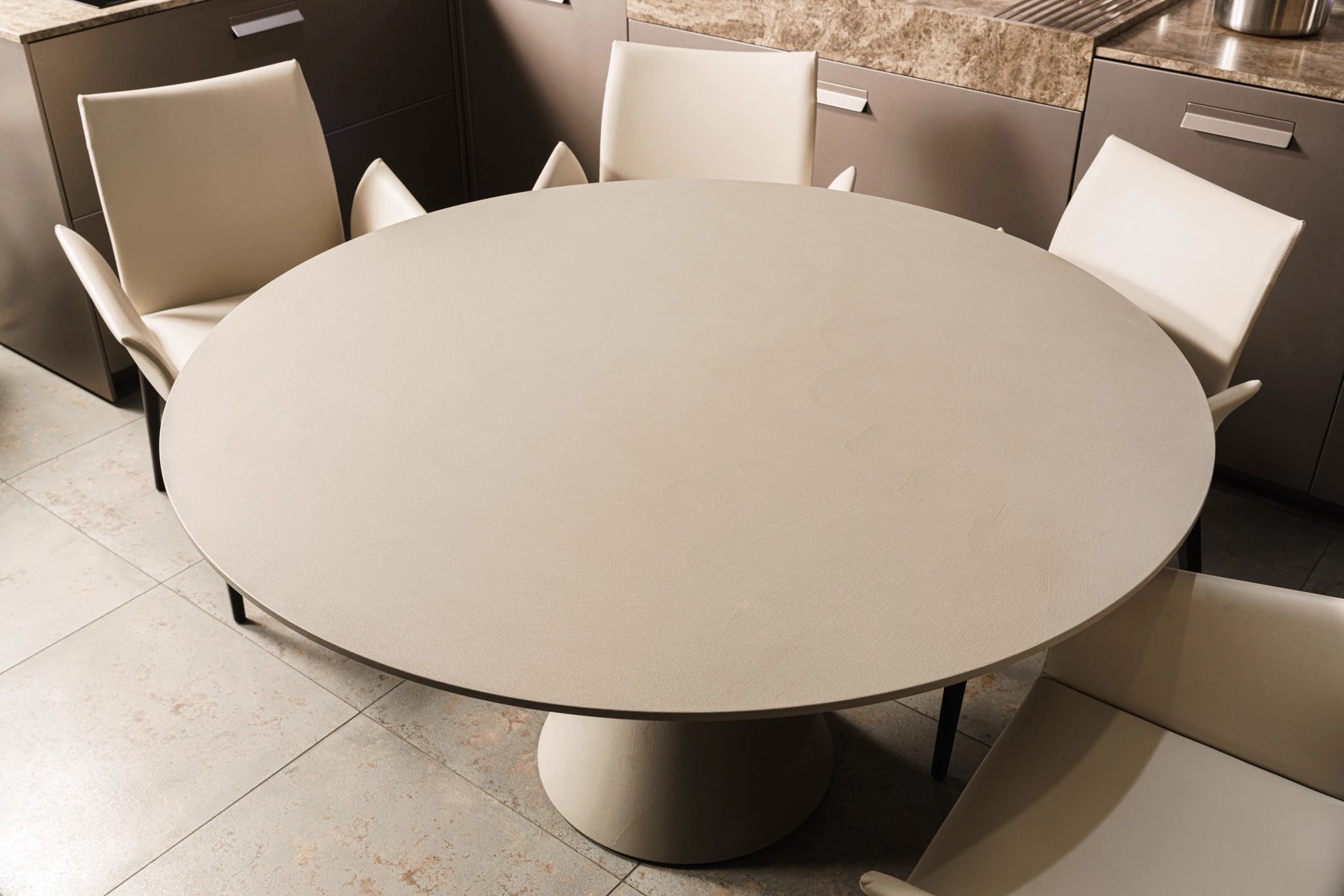 Стол Clay 140 Cemento Grigio Luna 697 — Desalto, металл, фото 4