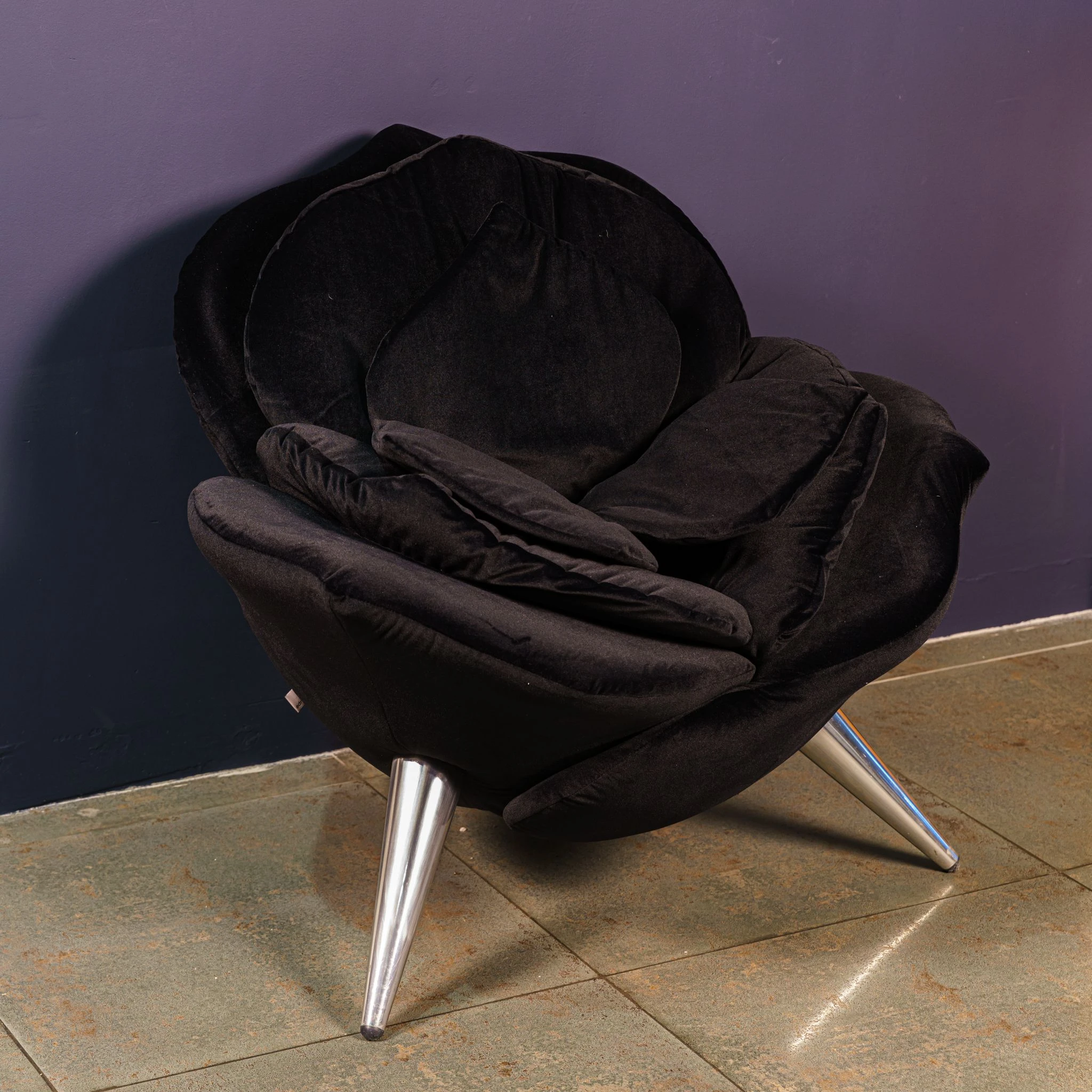 Кресло Rose Chair Black — Edra, ткань, фото 2