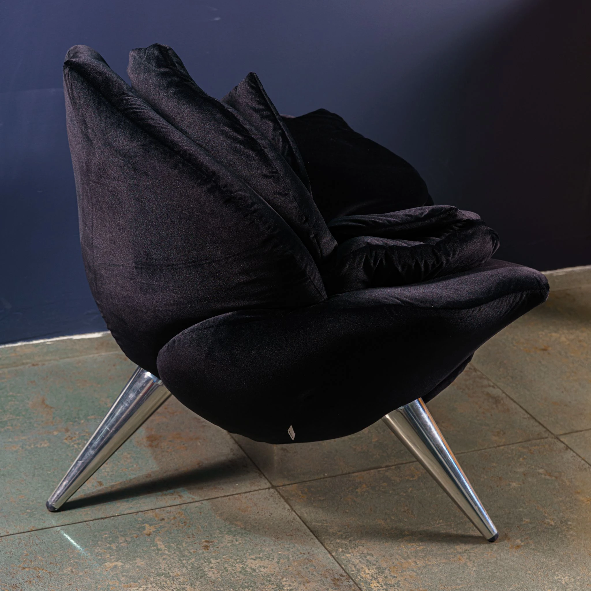 Кресло Rose Chair Black — Edra, ткань, фото 3