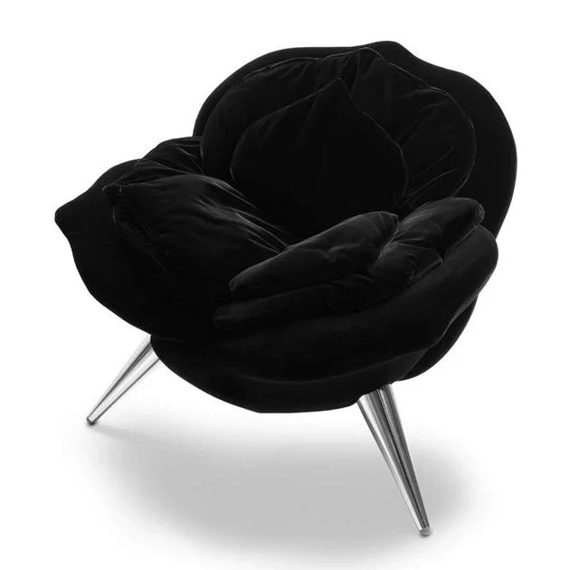 Кресло Rose Chair Black — Edra, ткань