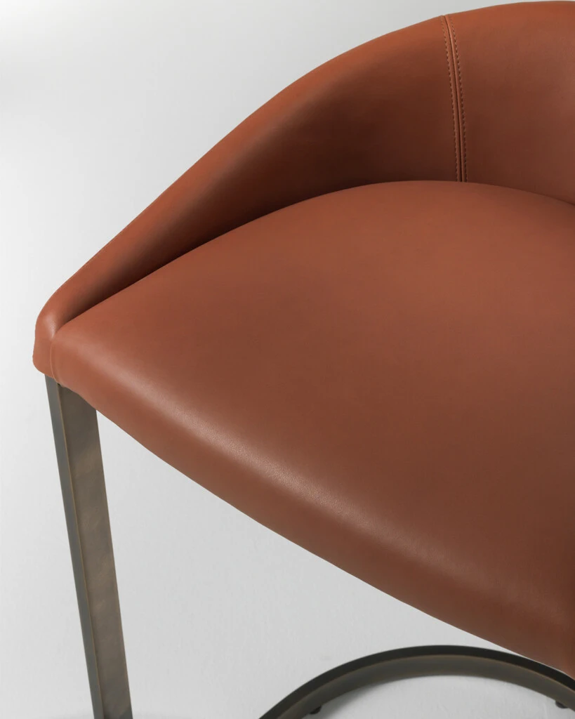 Барный стул Sign Stool — Emmemobili, кожа, фото 2