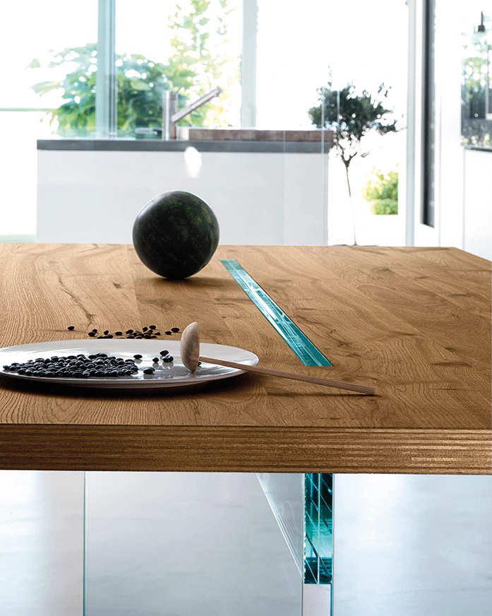 Стол LLT wood — Fiam, стекло, фото 4