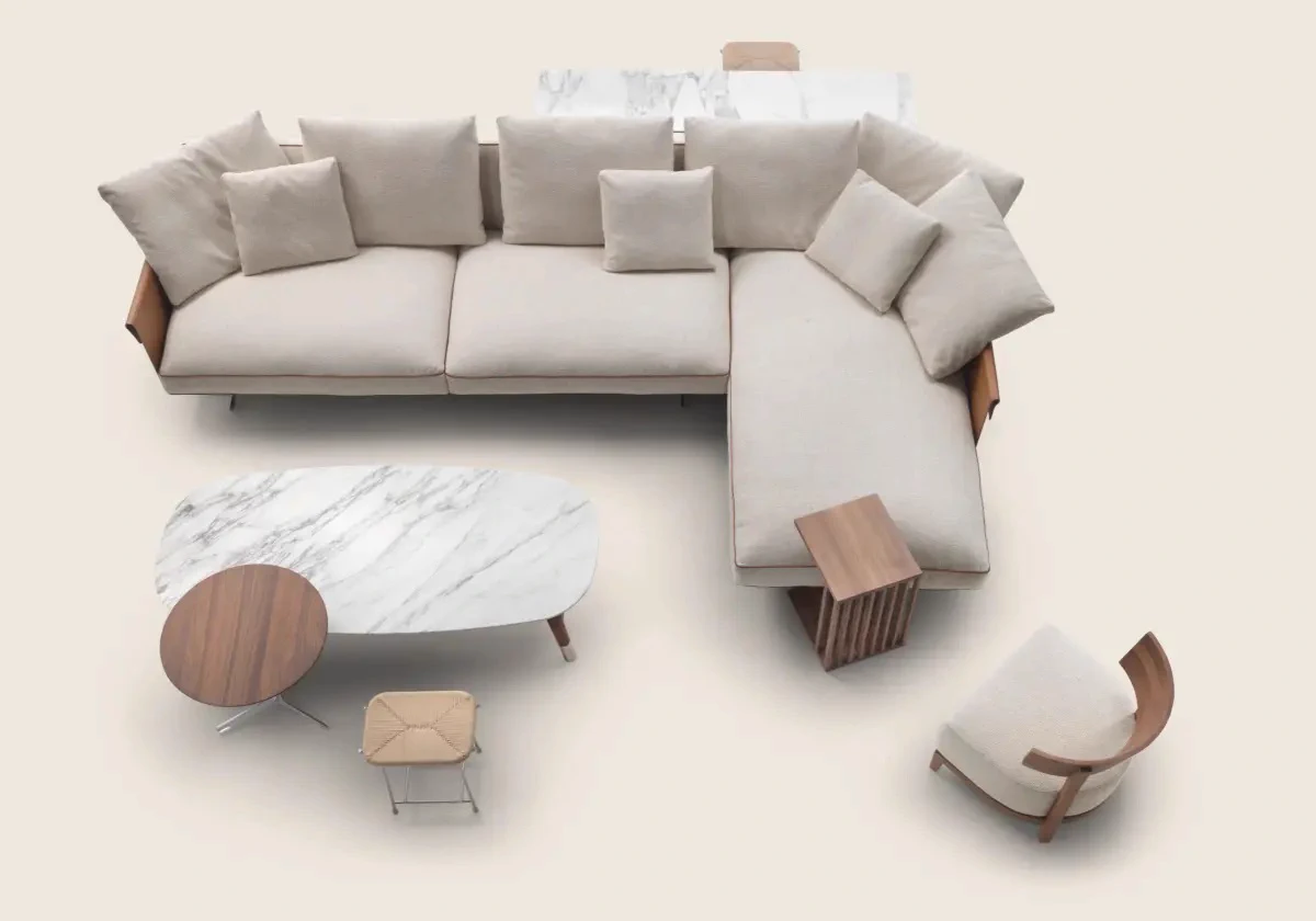 Модульный диван Bretton — Flexform, кожа, фото 4