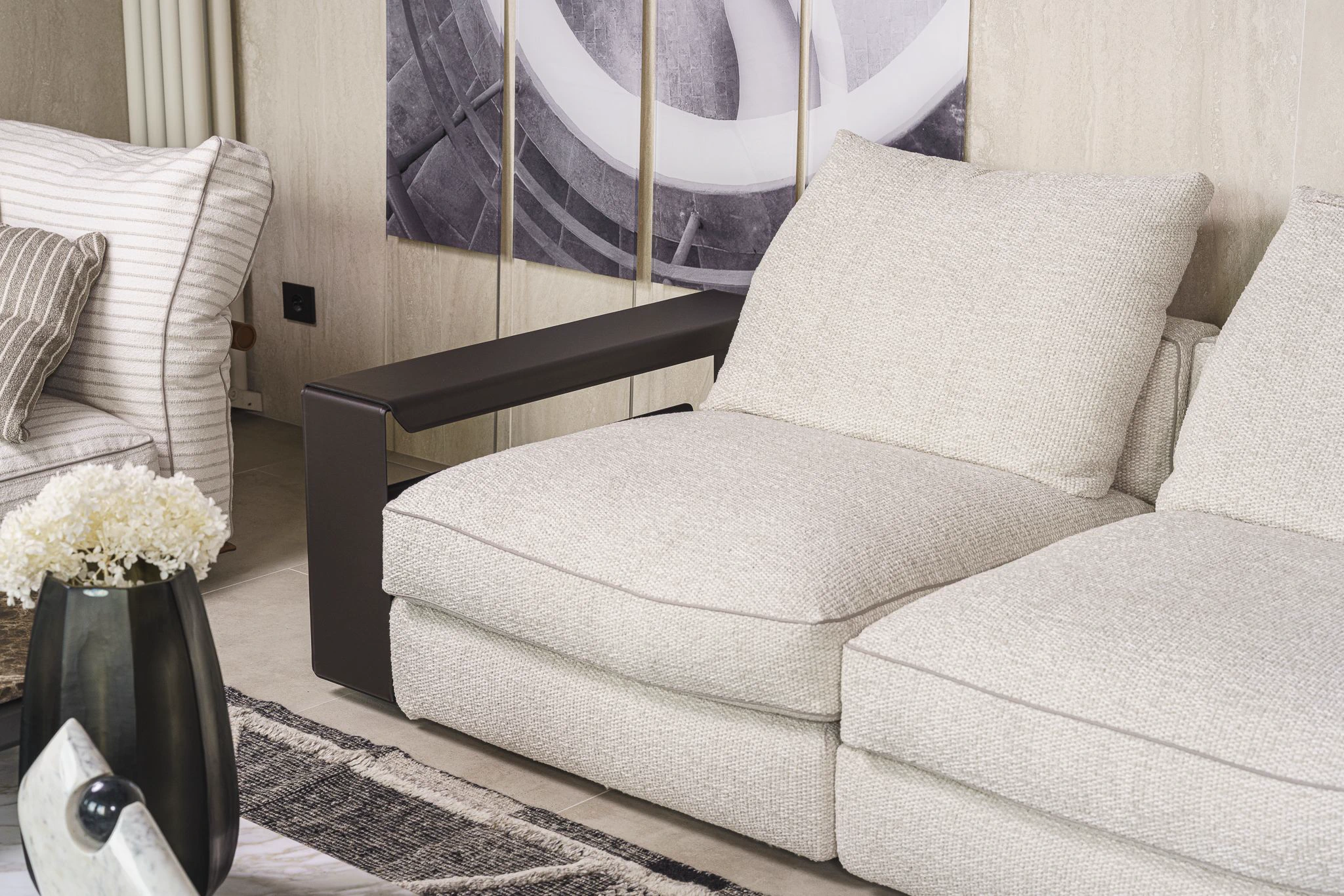 Угловой модульный диван Harper — Flexform, кожа, фото 6